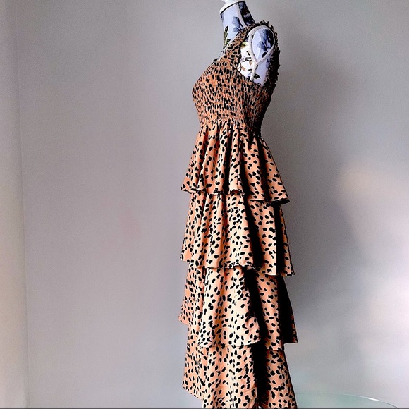 TUSSAH Women’s Sharni Animal Print Midi Dress Size 10 - Picture 9 of 15